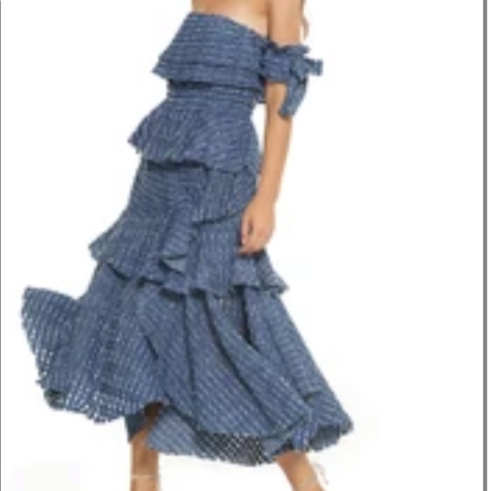 MISA Los Angeles
Blue Isidora Casual Maxi Dress